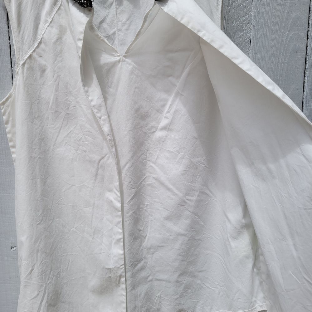 Phillip Lim white top shirt beaded black collar - Picture 9 of 10